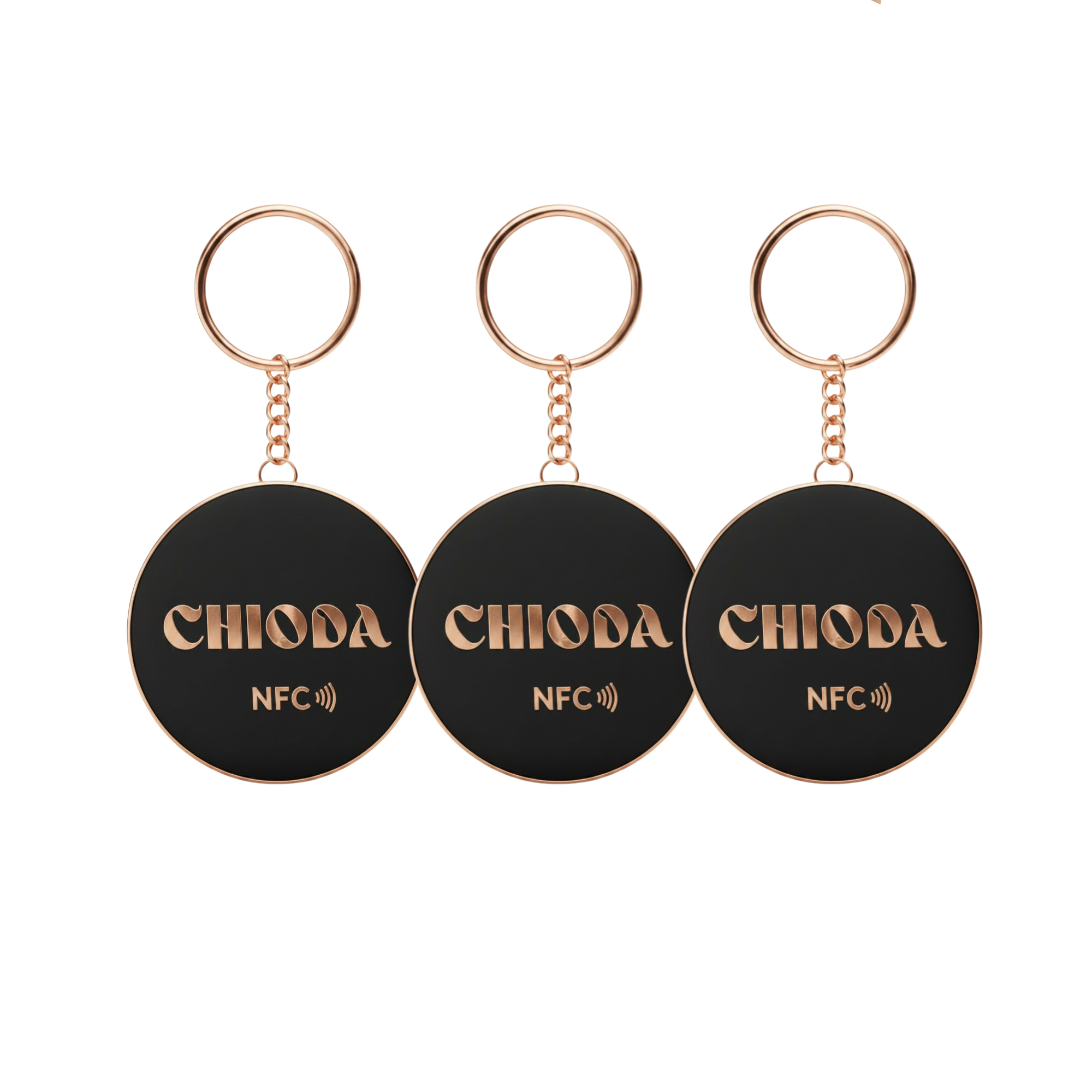 Chioda.TAP Set 1/3/6 Portachiavi NFC che Trasforma il Tuo Biglietto da Visita