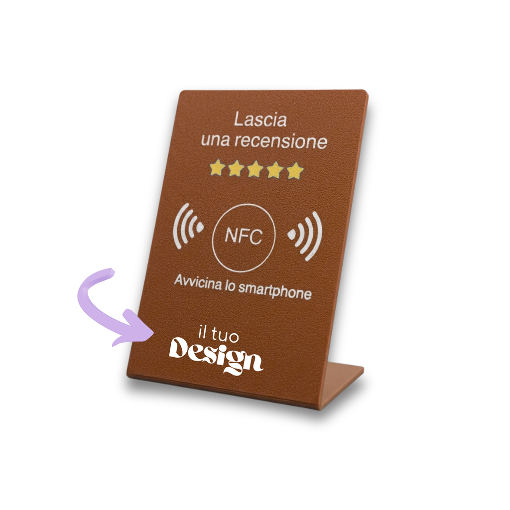 Chioda.TAP Espositore per Recensioni NFC per aumentare Recensioni su Google, TripAdvisor, Trustpilot  Android e IOS