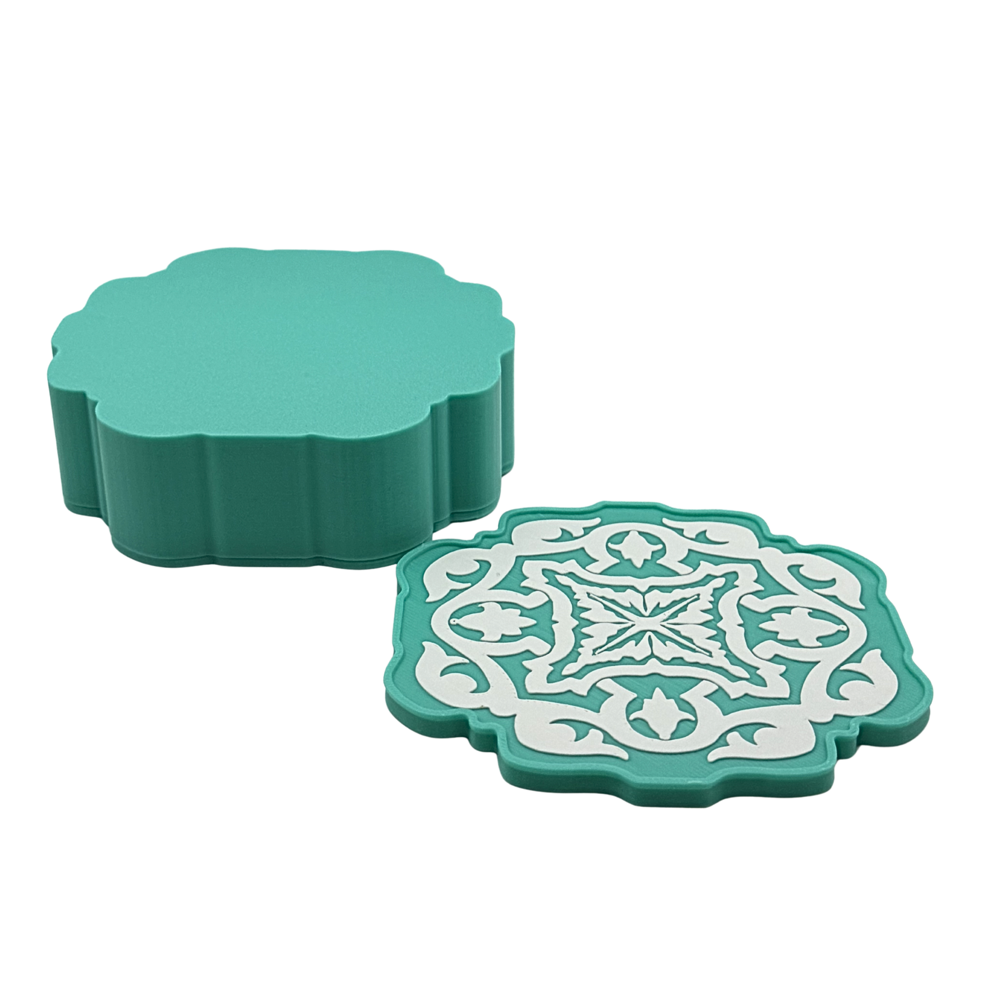 CHIODA Set di 4 Sottobicchieri Puglia Floreale Esclusivo - Design Italiano Sofisticato per Tavola Elegante