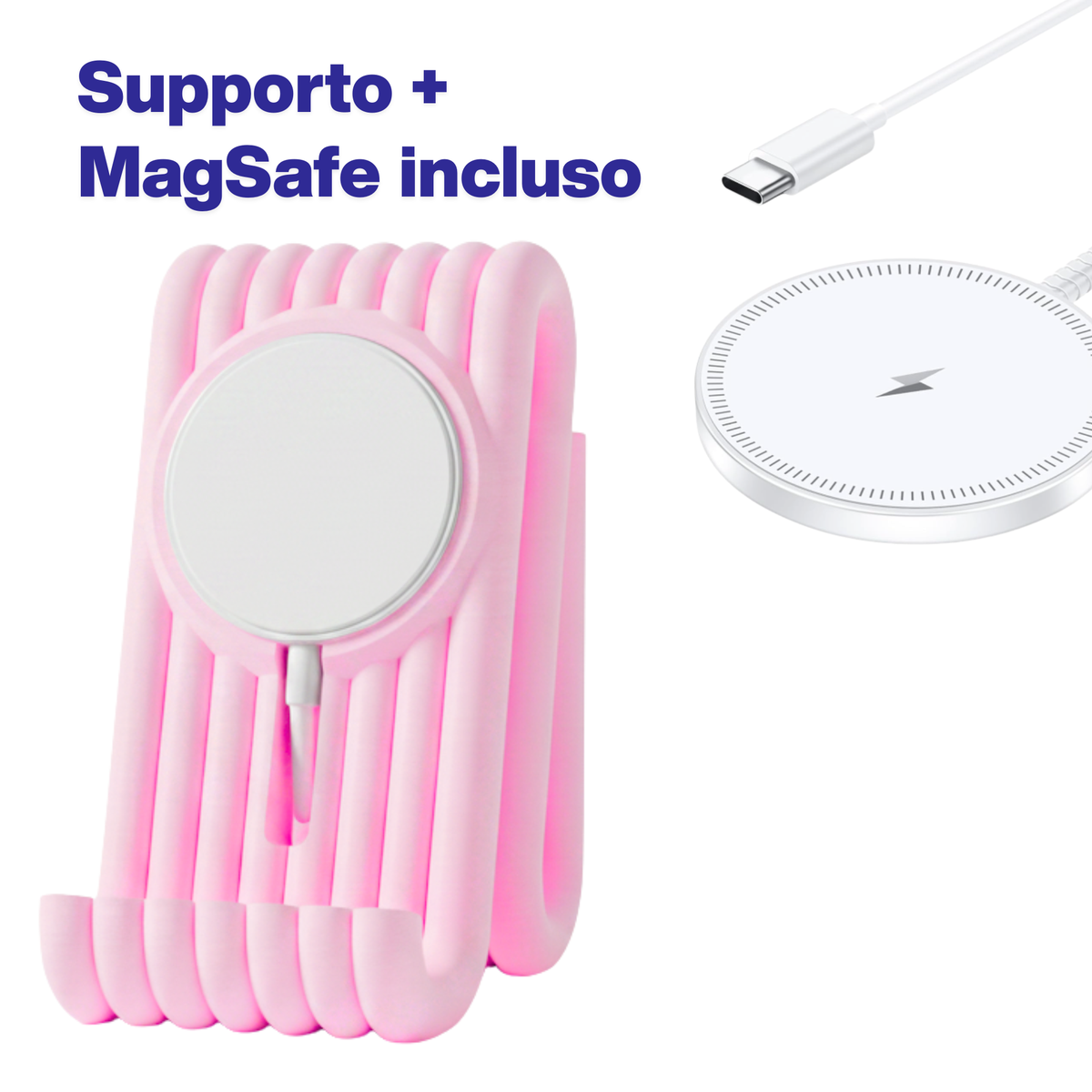 Supporto Cellulare Design Wave Matte | MagSafe | 6 Colori | Made in Italy