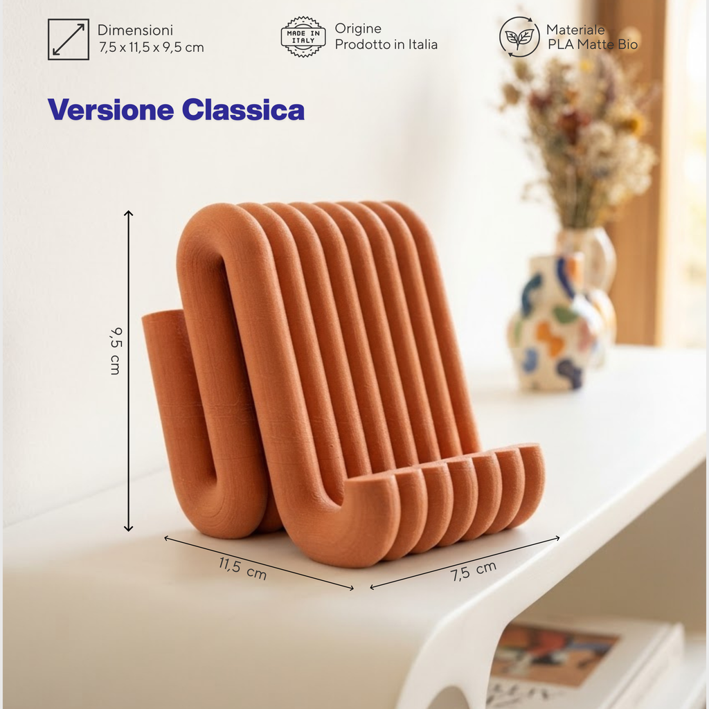Supporto Cellulare Design Wave Matte | MagSafe | 6 Colori | Made in Italy
