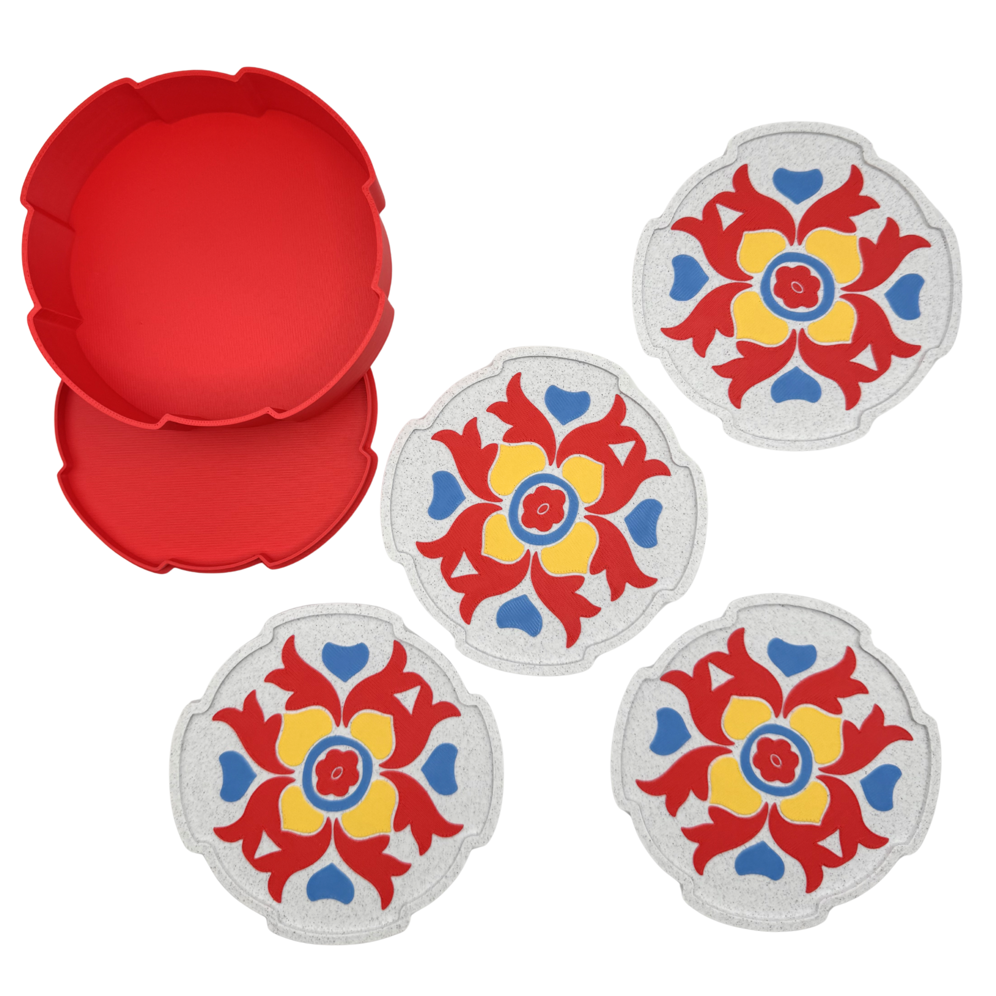 Set 4 sottobicchieri Teormina design by Chioda Made in Italy