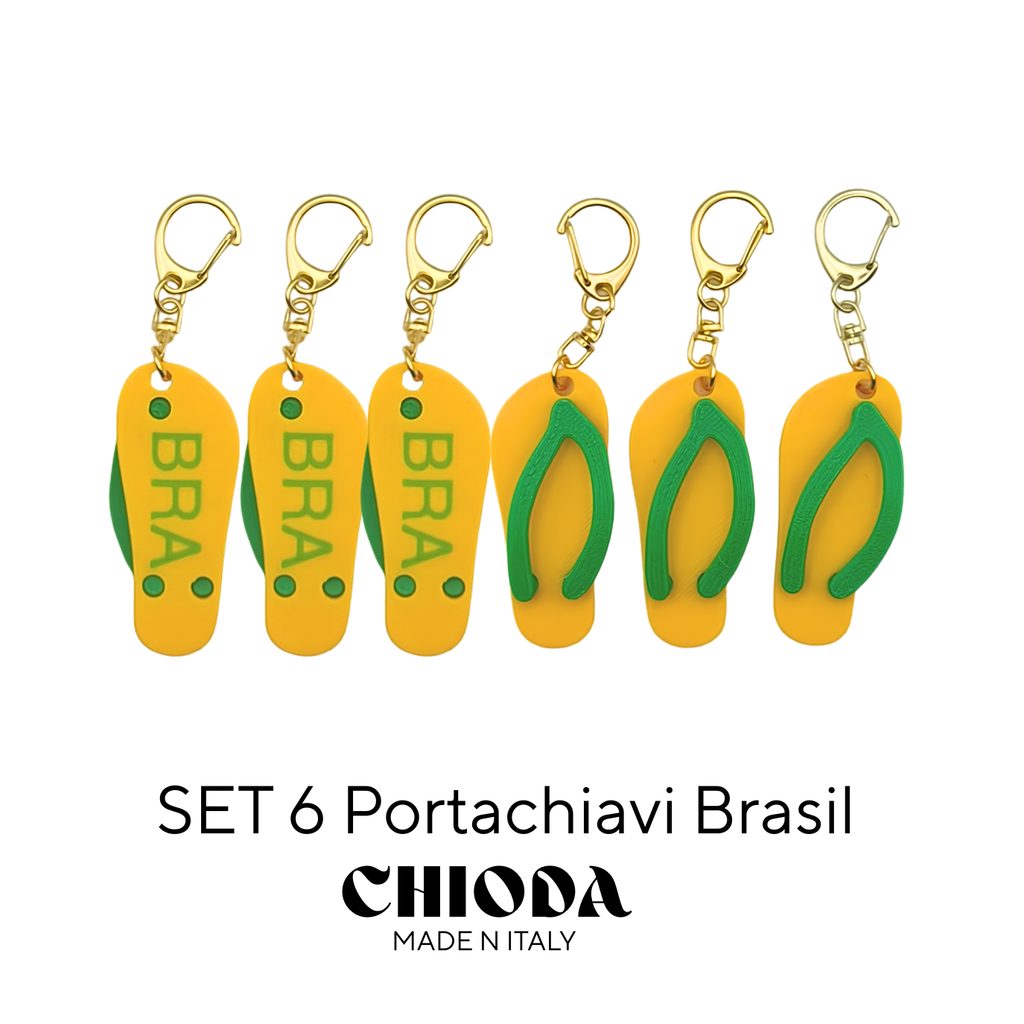 Portachiavi infradito Brasile Souvenir Set 1/2/3/6
