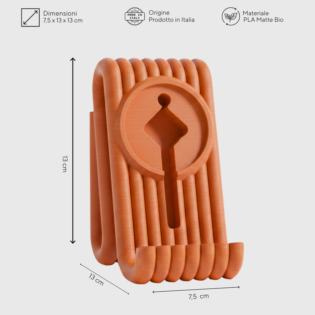 Supporto Cellulare Design Wave Matte | MagSafe | 6 Colori | Made in Italy