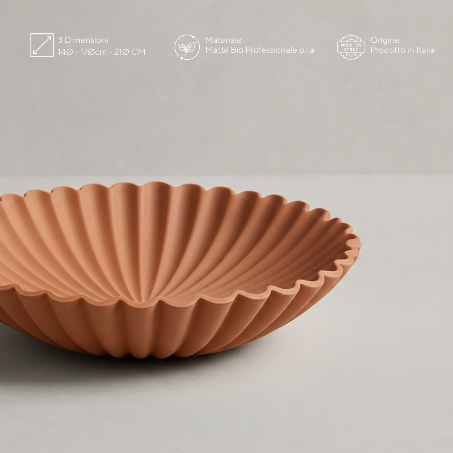 Ciotola Wave Chioda Design Onde | Centrotavola | 4 colori | 3 misure