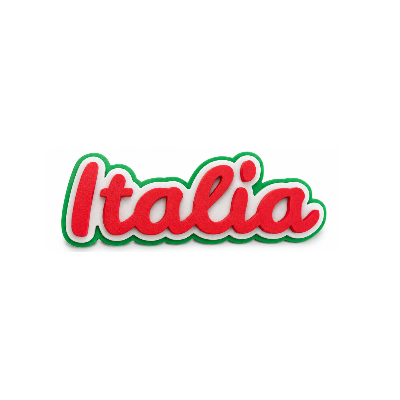 Calamite Italia Tricolore – Magneti da Frigo Verde Bianco Rosso con Scritta "Italia" Elegante | Design Esclusivo Chioda – Set da 10 o 20 Pezzi
