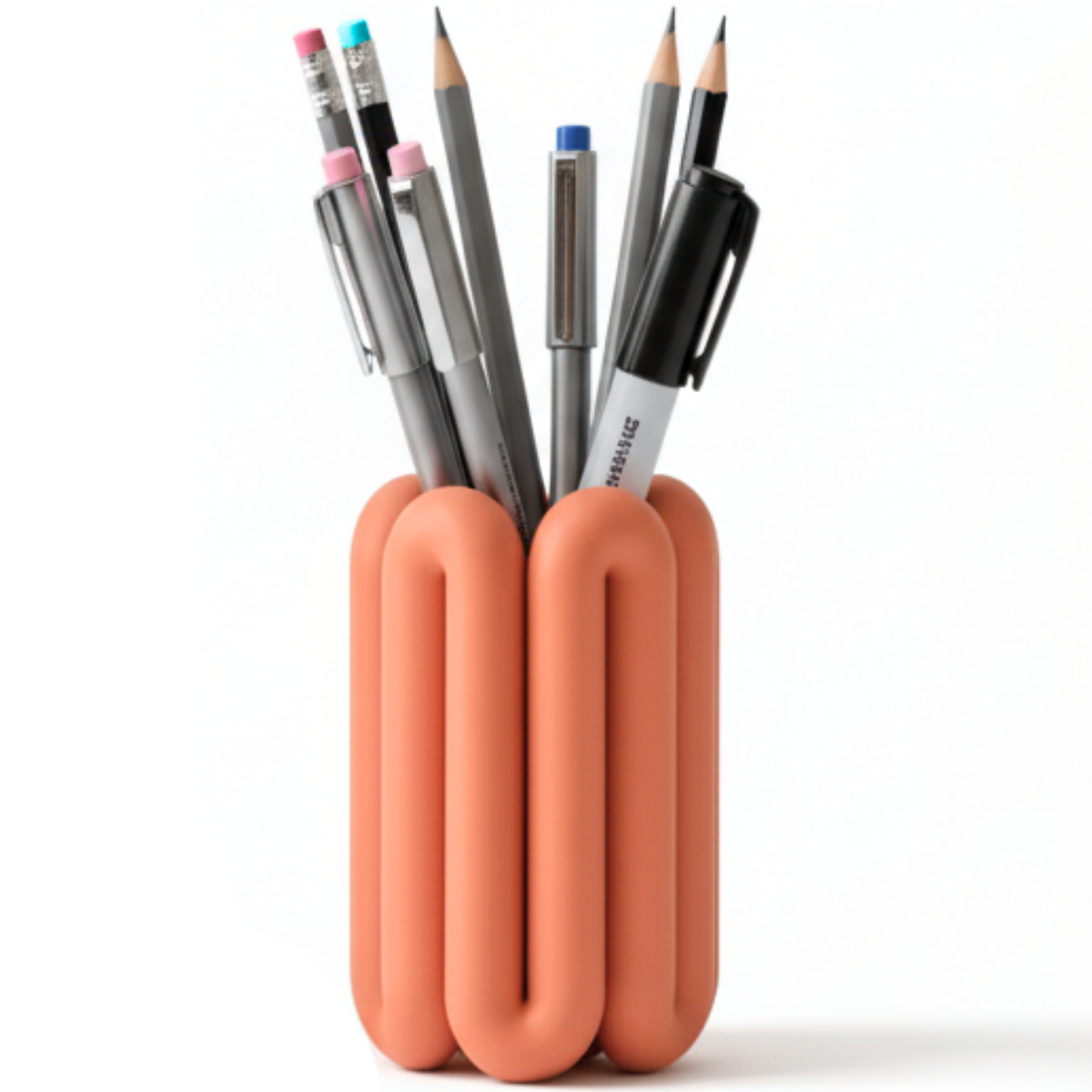 Portapenne Design Curve Organizer Scrivania  Matte 6 Colori | Made in Italy