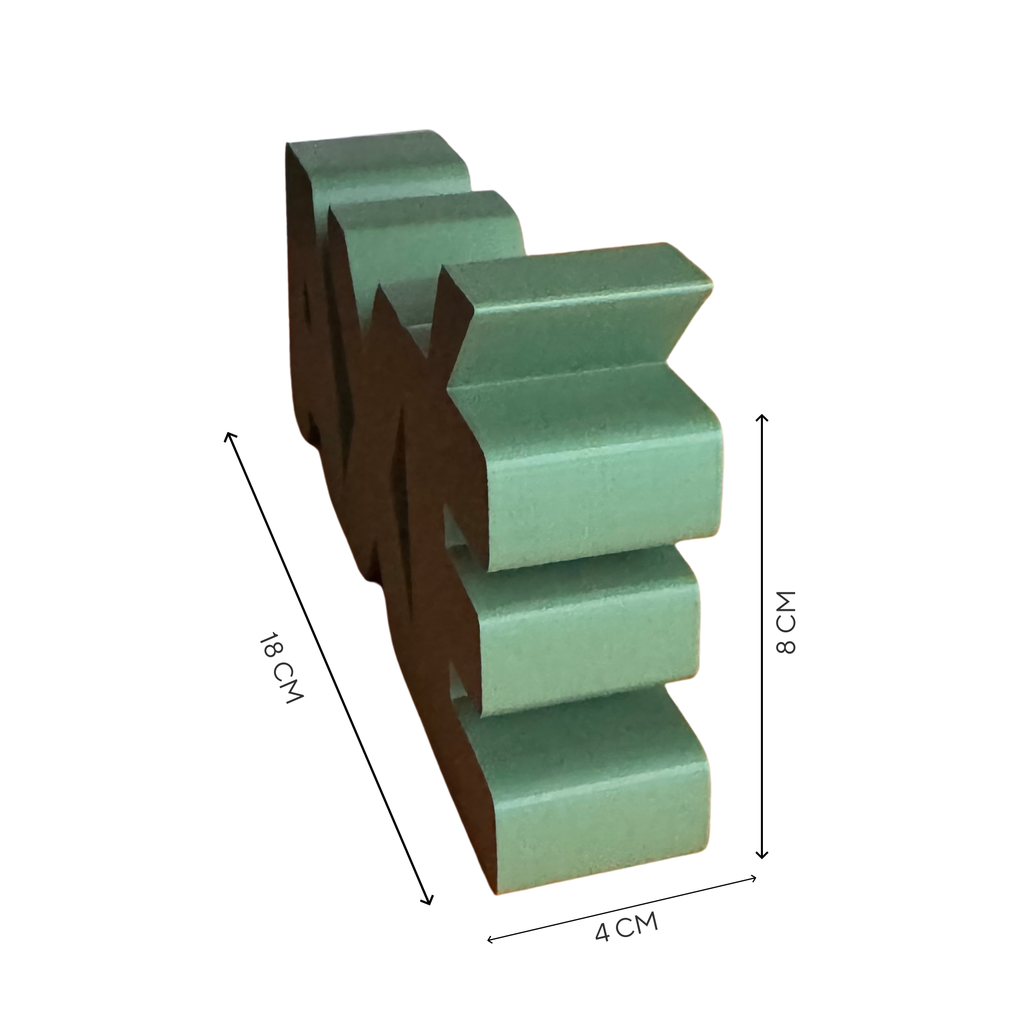 Scritta AXÉ Decorativa 3D energia positiva buona fortuna e protezione in casa