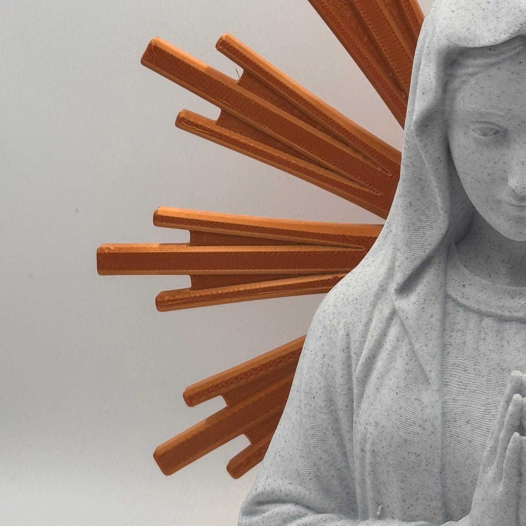 Madonna 20cm Vergine Maria Personalizzabile - colori Marmo e Oro - Bomboniera Comunione e Regalo Mamma
