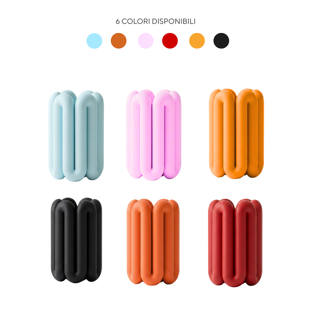 Portapenne Design Curve Organizer Scrivania  Matte 6 Colori | Made in Italy