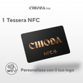 CHIODA.TAP: 1 Tessera da Visita NFC Personalizzato con Logo, Tessera Contactless Programmabile, Social & vCard, Design Moderno 100% Made in Italy