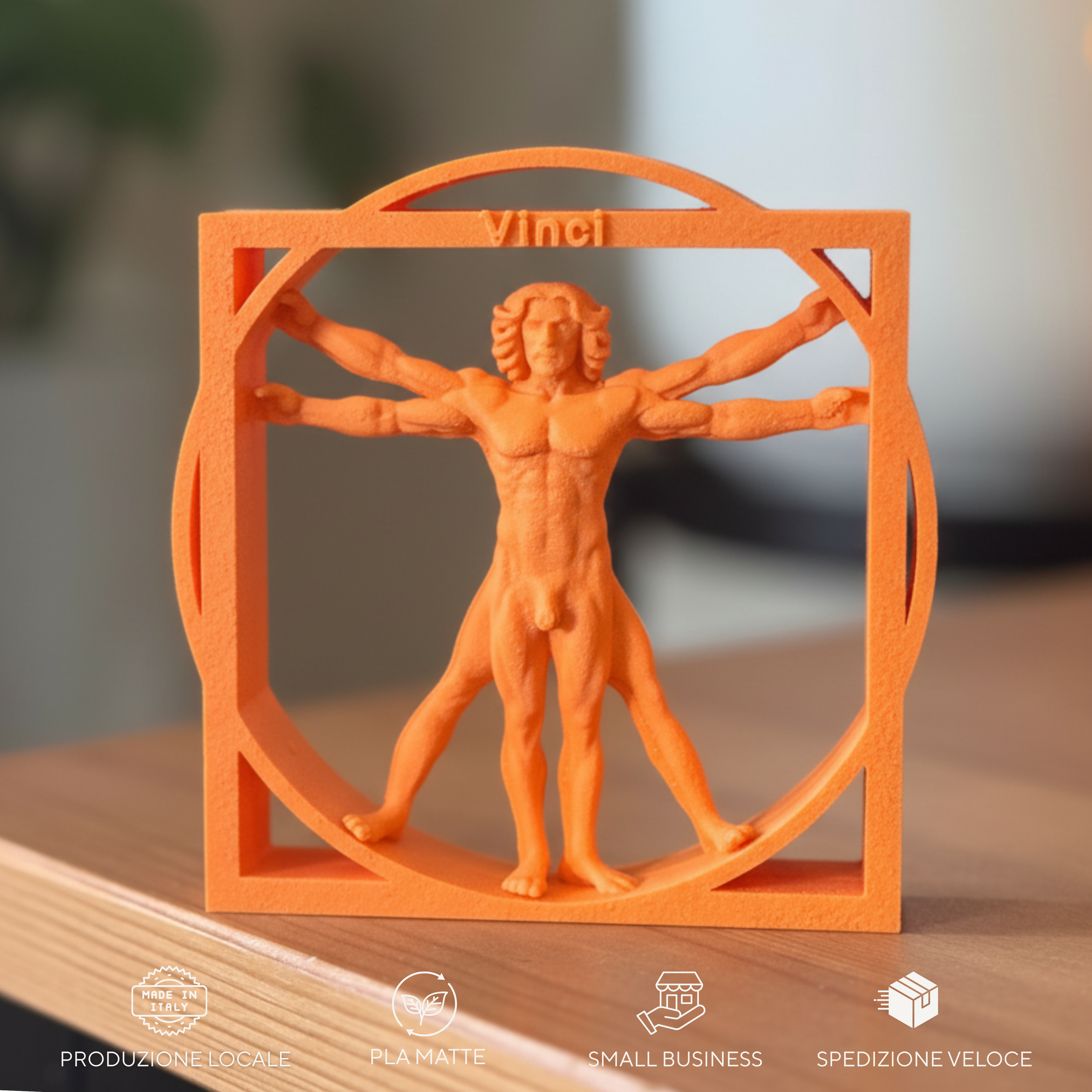 Uomo Vitruviano Statua 3D | Da Vinci | Chioda Studio