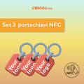 Chioda.TAP - Set 3 Portachiavi personalizzabile con tag NFC