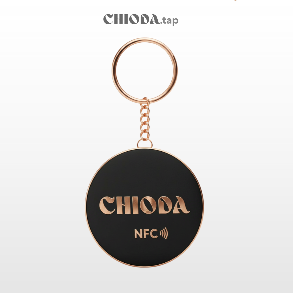 CHIODA.TAP: 1 portachiavi NFC Personalizzato con Logo, Portachiavi Contactless Programmabile, Social & vCard, Design Moderno 100% Made in Italy