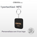 CHIODA.TAP: 1 portachiavi NFC Personalizzato con Logo, Portachiavi Contactless Programmabile, Social & vCard, Design Moderno 100% Made in Italy