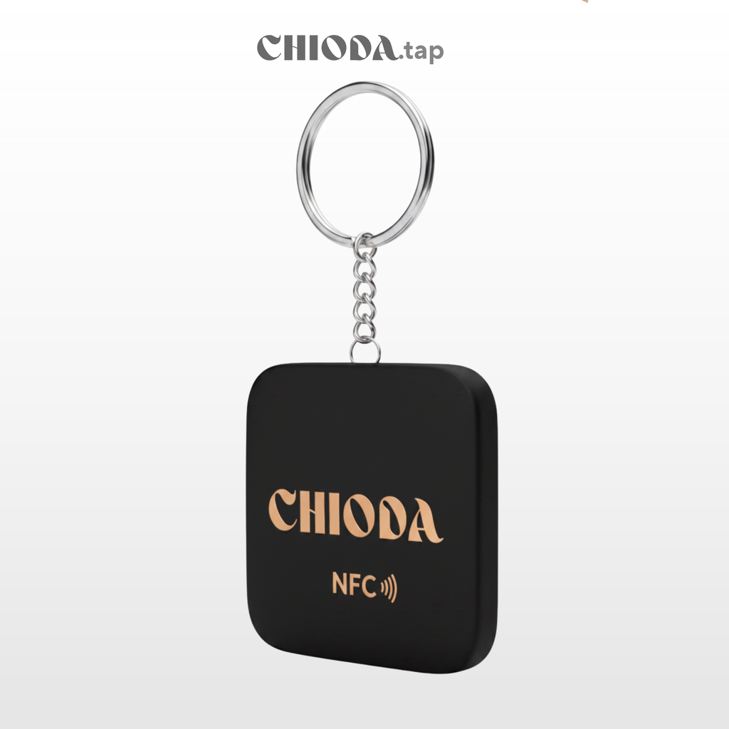 CHIODA.TAP: 1 portachiavi NFC Personalizzato con Logo, Portachiavi Contactless Programmabile, Social & vCard, Design Moderno 100% Made in Italy