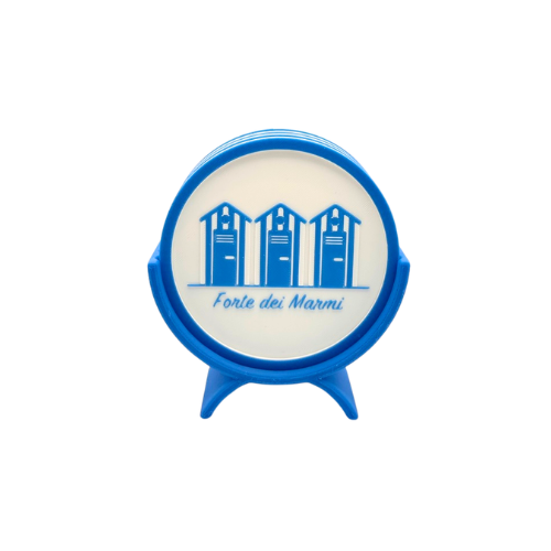 Set 4 Sottobicchieri Forte dei Marmi Cabine con Supporto