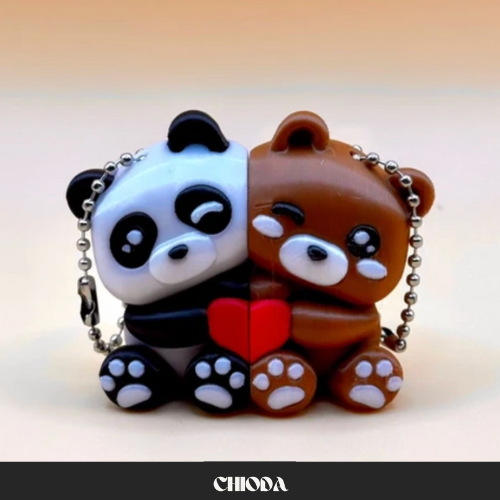 Coppia magnetici ORSO e PANDA (portachiavi)