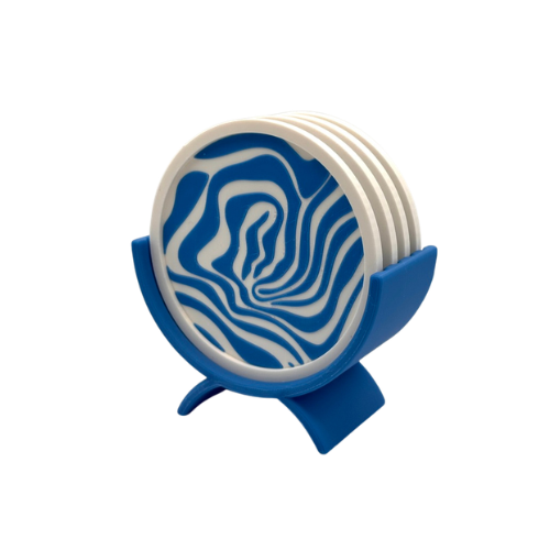 Sottobicchieri BLU.CAPRI by Chioda – Set 4 pz Ø10 cm Made in Italy