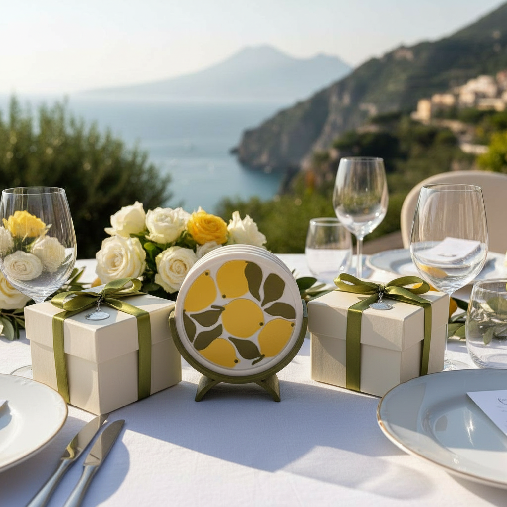 Sottobicchieri Limone – Set 4 pz Ø10 cm