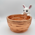 Cestino ORO con coniglietto 12cm