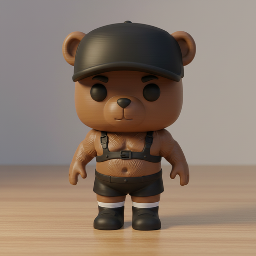 Chioda.Bear – Orsetto Harness Personalizzato 14cm | Compagno da Scrivania | Design esclusivo Chioda | Mascotte Made in Itay