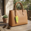 Chioda - Set 2 Portachiavi Stilo havainas Brasil 5cm - Giallo e Verde con Scritta BRA Made in Italy