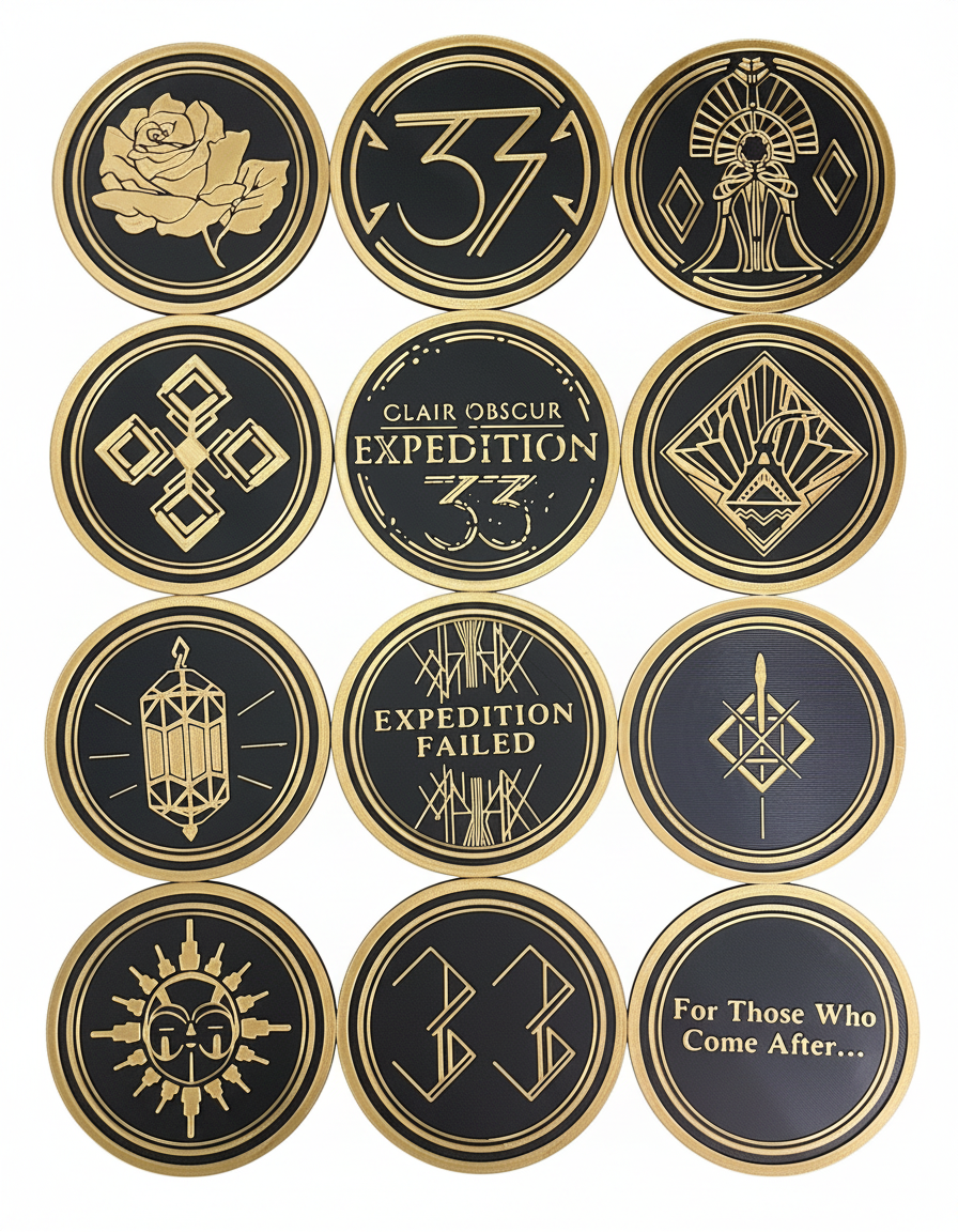 Sottobicchieri Expedition 33 | Set Personalizzato Nero e Oro