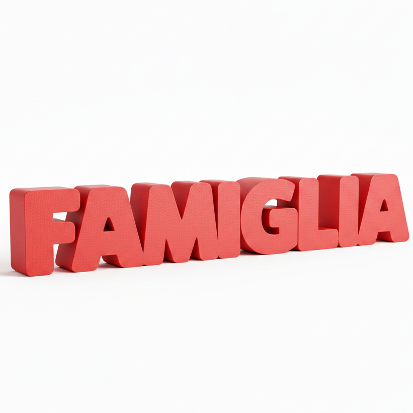 Scritta FAMIGLIA Decorativa 3D | Matte | Made in Italy