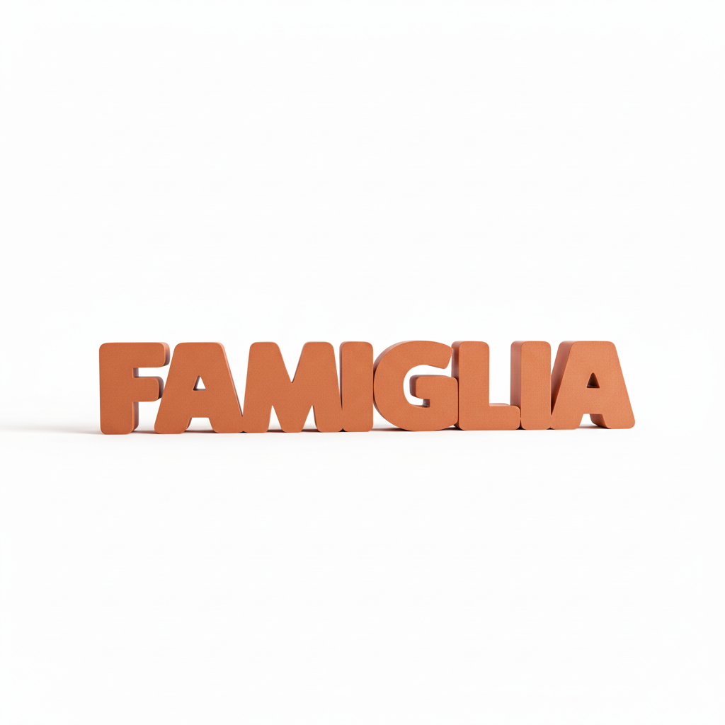 Scritta FAMIGLIA Decorativa 3D | Matte | Made in Italy