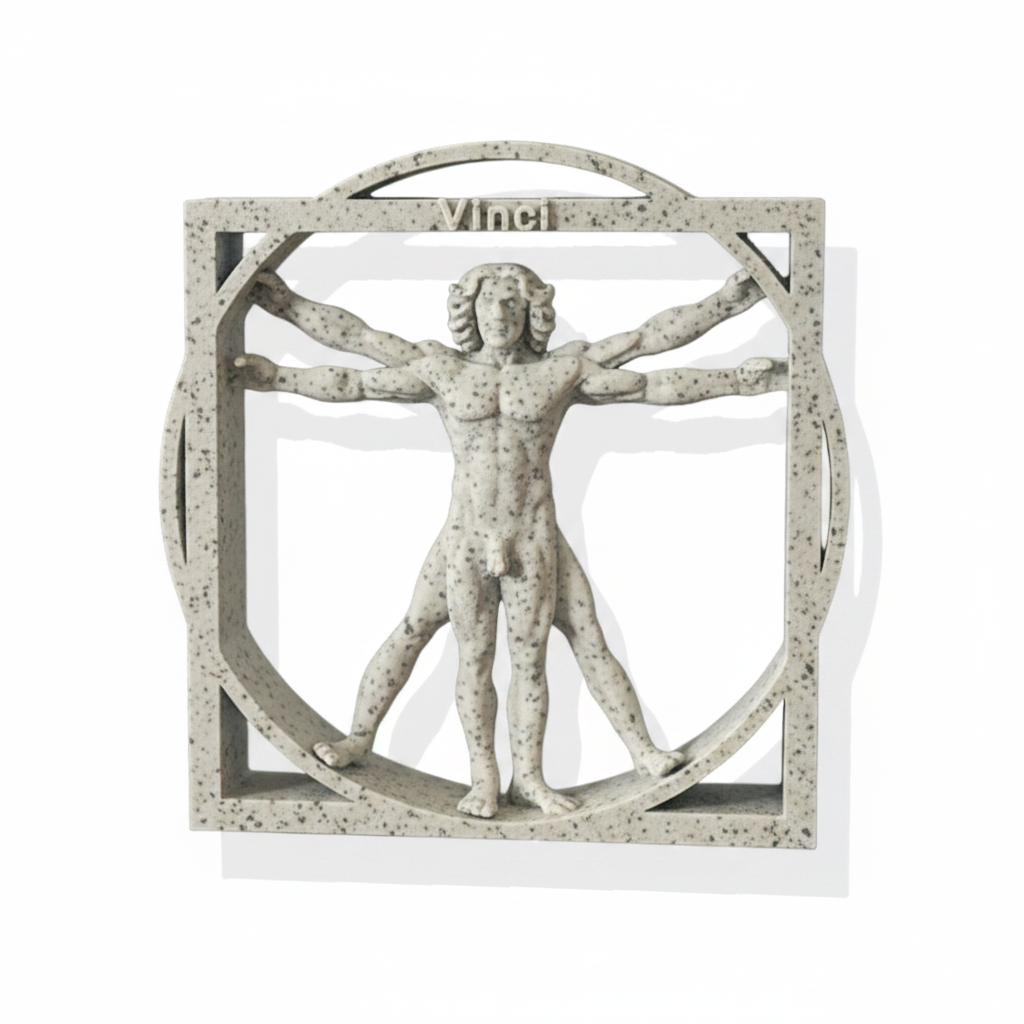 Uomo Vitruviano Statua 3D | Da Vinci | Chioda Studio