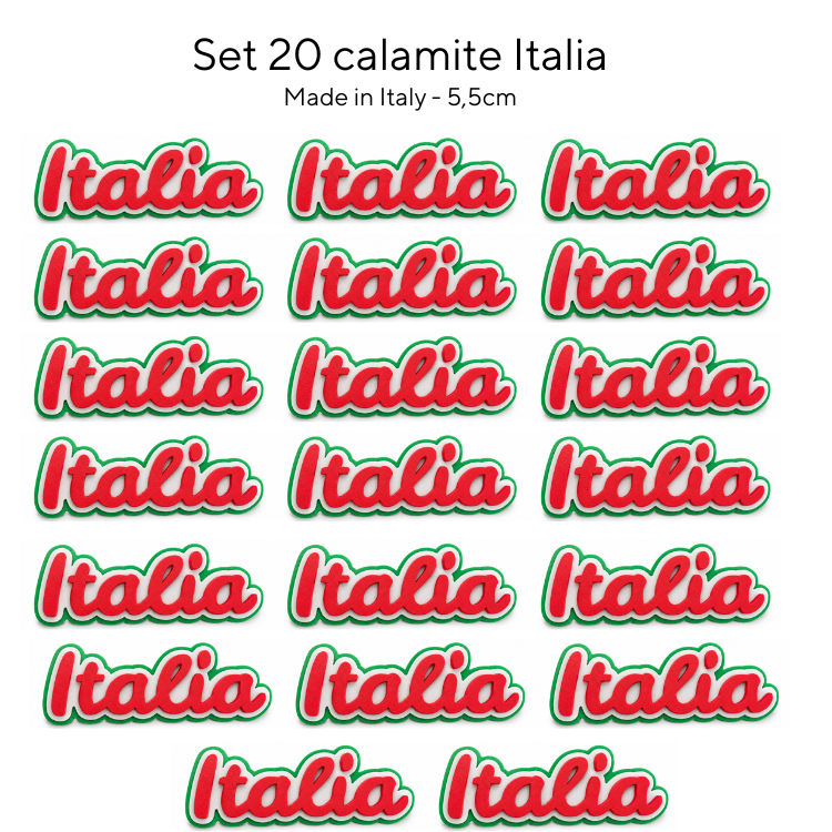 Chioda Set 20 Calamite Italia Tricolore 5,5cm - Made in Italy - Calamite Souvenir Italiani - Gadget Made in Italy per Negozi e Regali Amici