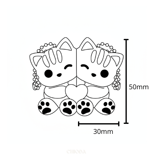 Confezione regalo + portachiavi coppia gattini