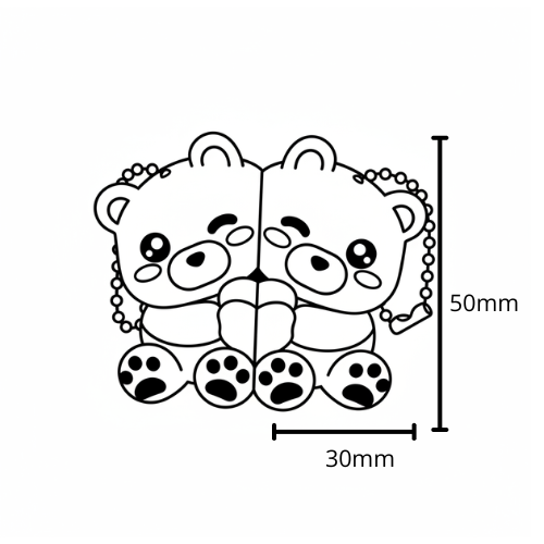 Confezione regalo + coppia di orsacchiotti magnetici