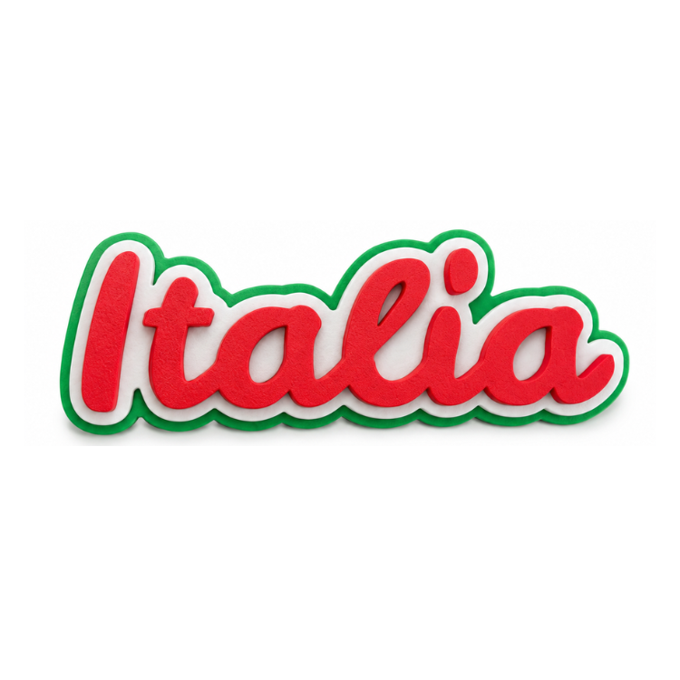 Chioda Set 20 Calamite Italia Tricolore 5,5cm - Made in Italy - Calamite Souvenir Italiani - Gadget Made in Italy per Negozi e Regali Amici