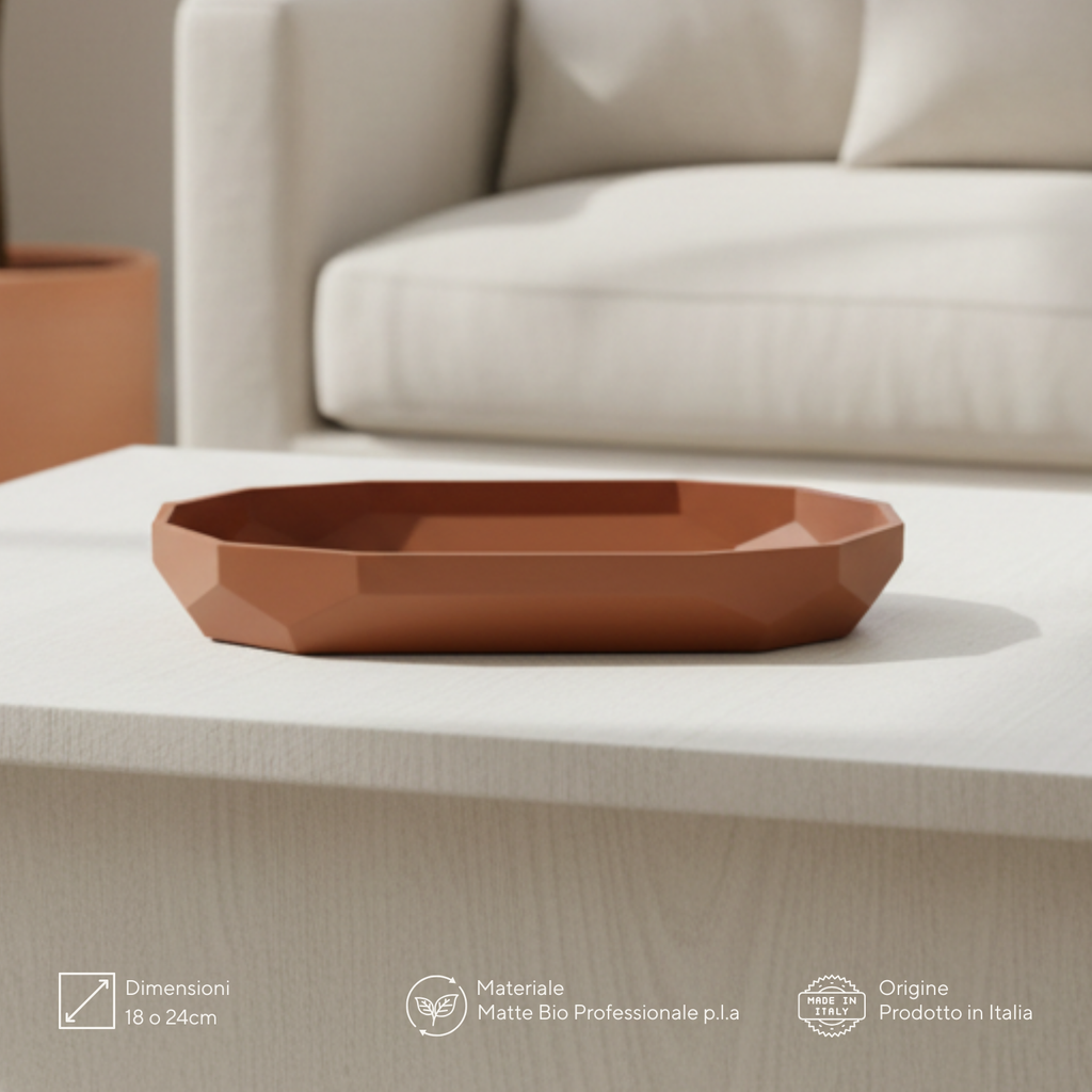 Svuotatasche Geometrico 18cm o 24cm – Organizer da Ingresso Scrivania e Tavolino | Design Moderno | Chioda Toscana