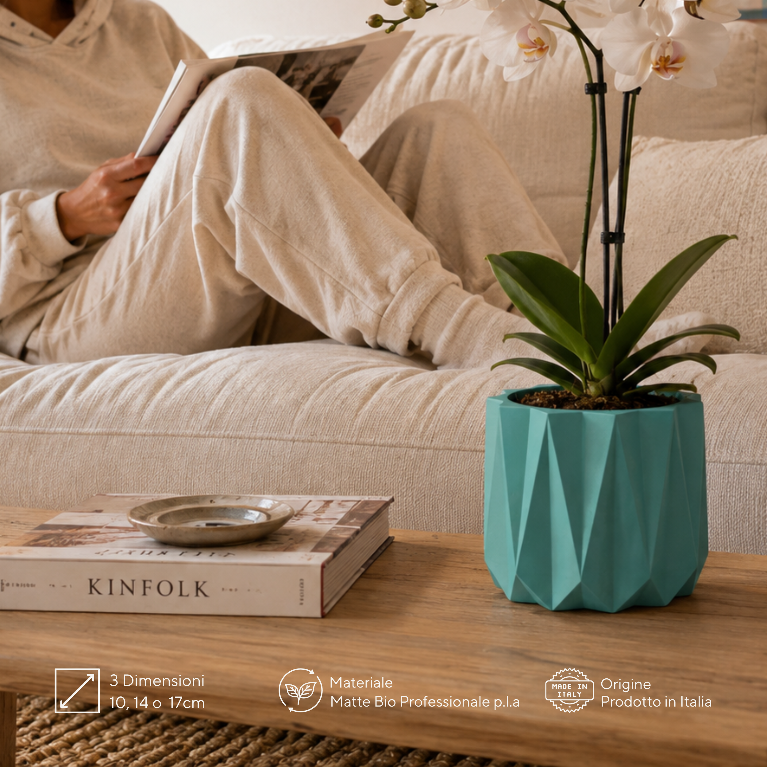 Vaso Piante Euclide Design Geometrico | 3 Misure | Chioda
