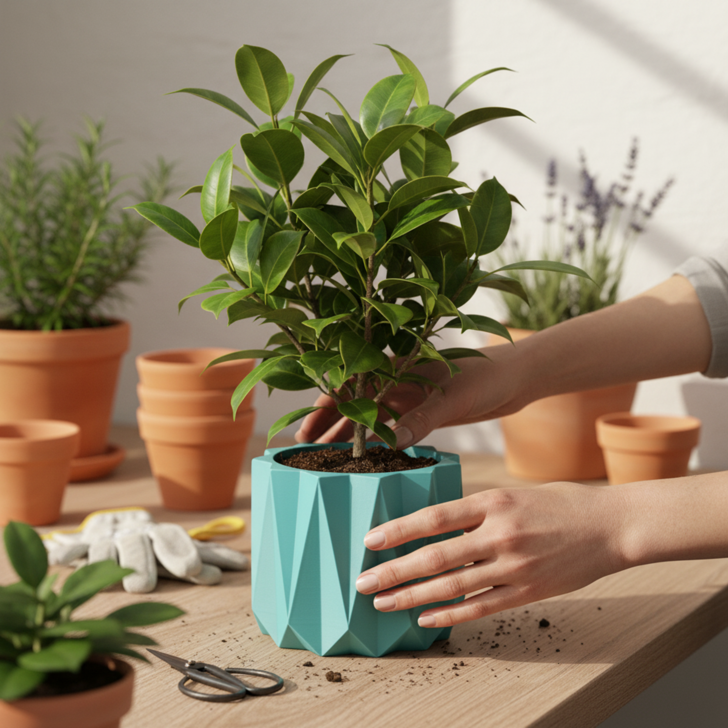 Vaso Piante Euclide Design Geometrico | 3 Misure | Chioda