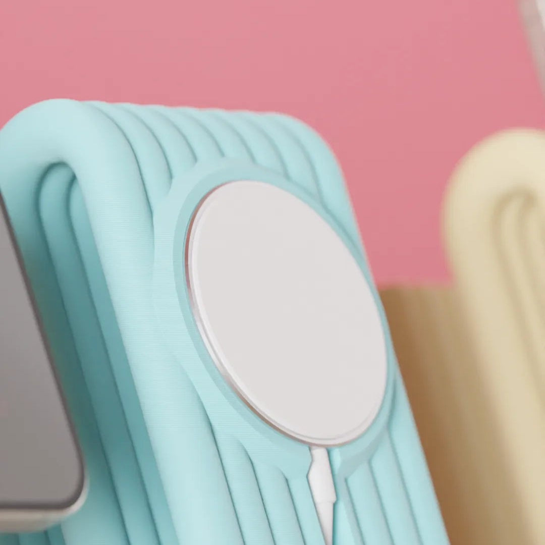 Supporto Cellulare Design Wave Matte | MagSafe | 6 Colori | Made in Italy