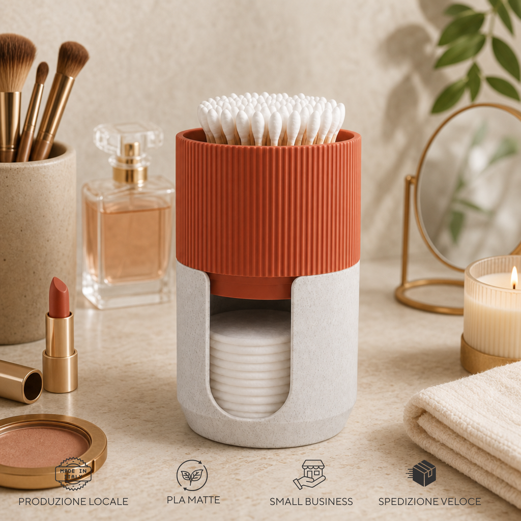 Organizer Cottonfioc Dischetti 2 in 1 Design | Chioda