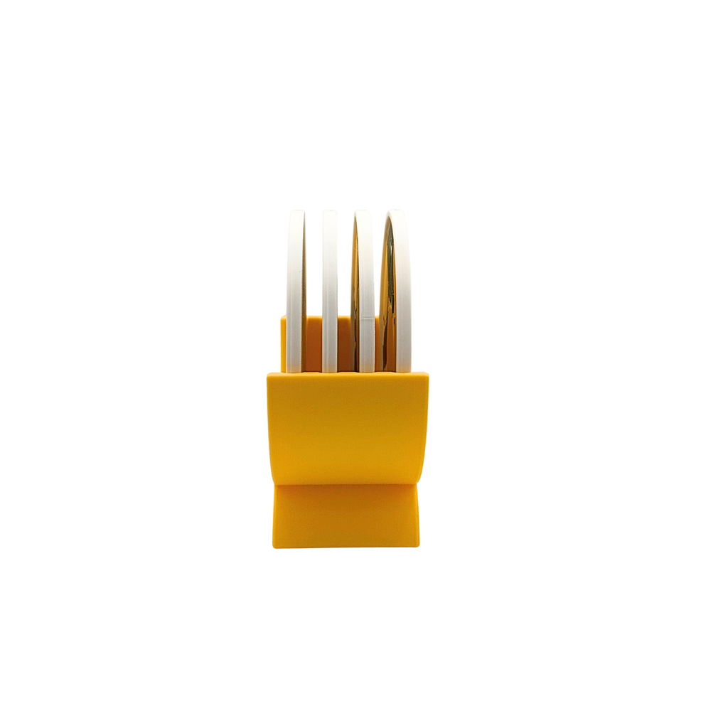 Set 4 Sottobicchieri Design Limone con Supporto Elegante