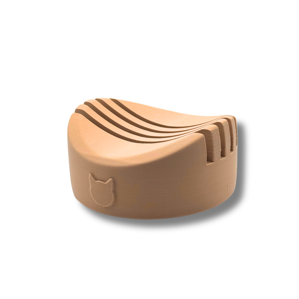 Sottobicchieri Gatto Set 4 + Supporto | Pla Matte | Chioda Design