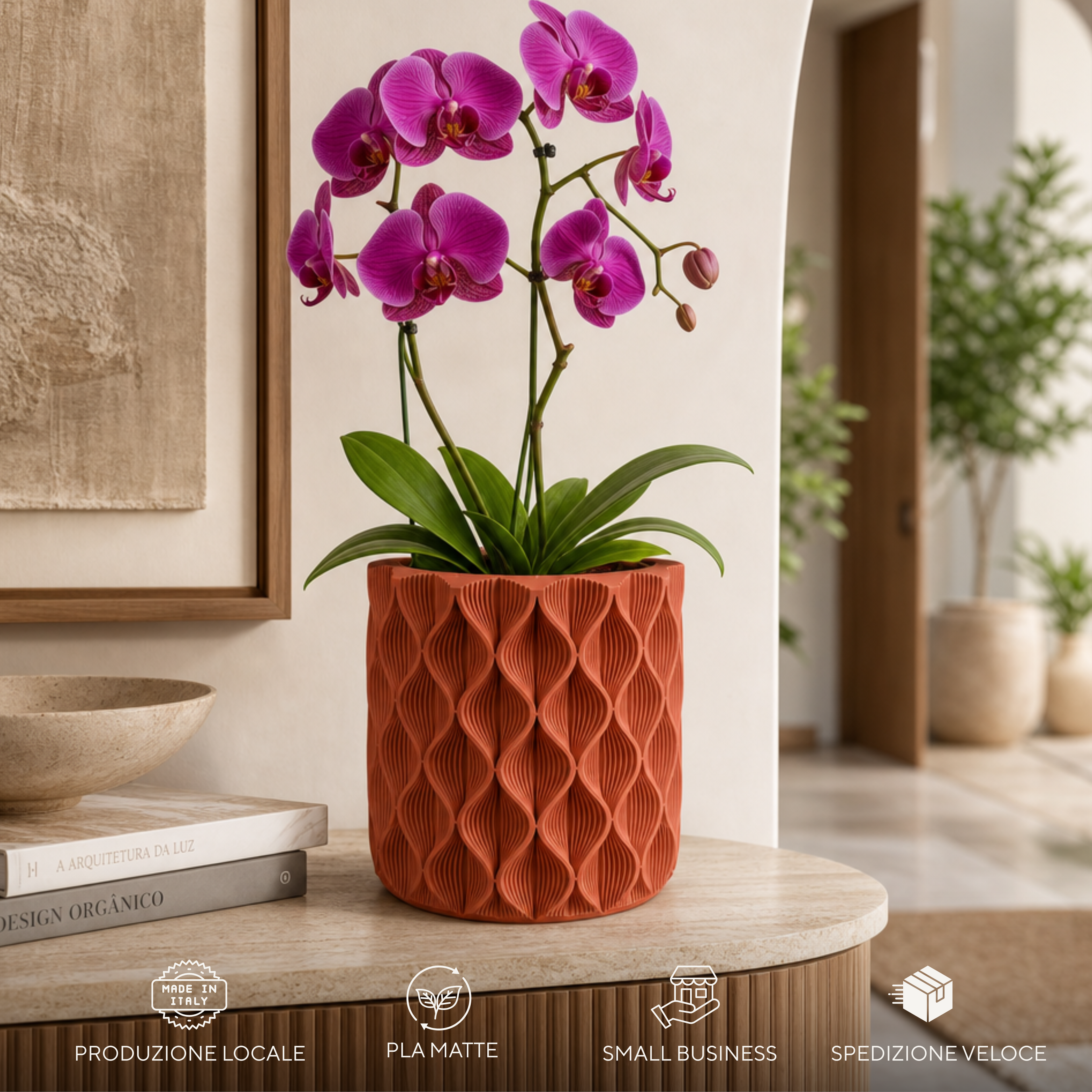 Vaso Design Zigzag Piante | 2 Misure | Chioda Studio