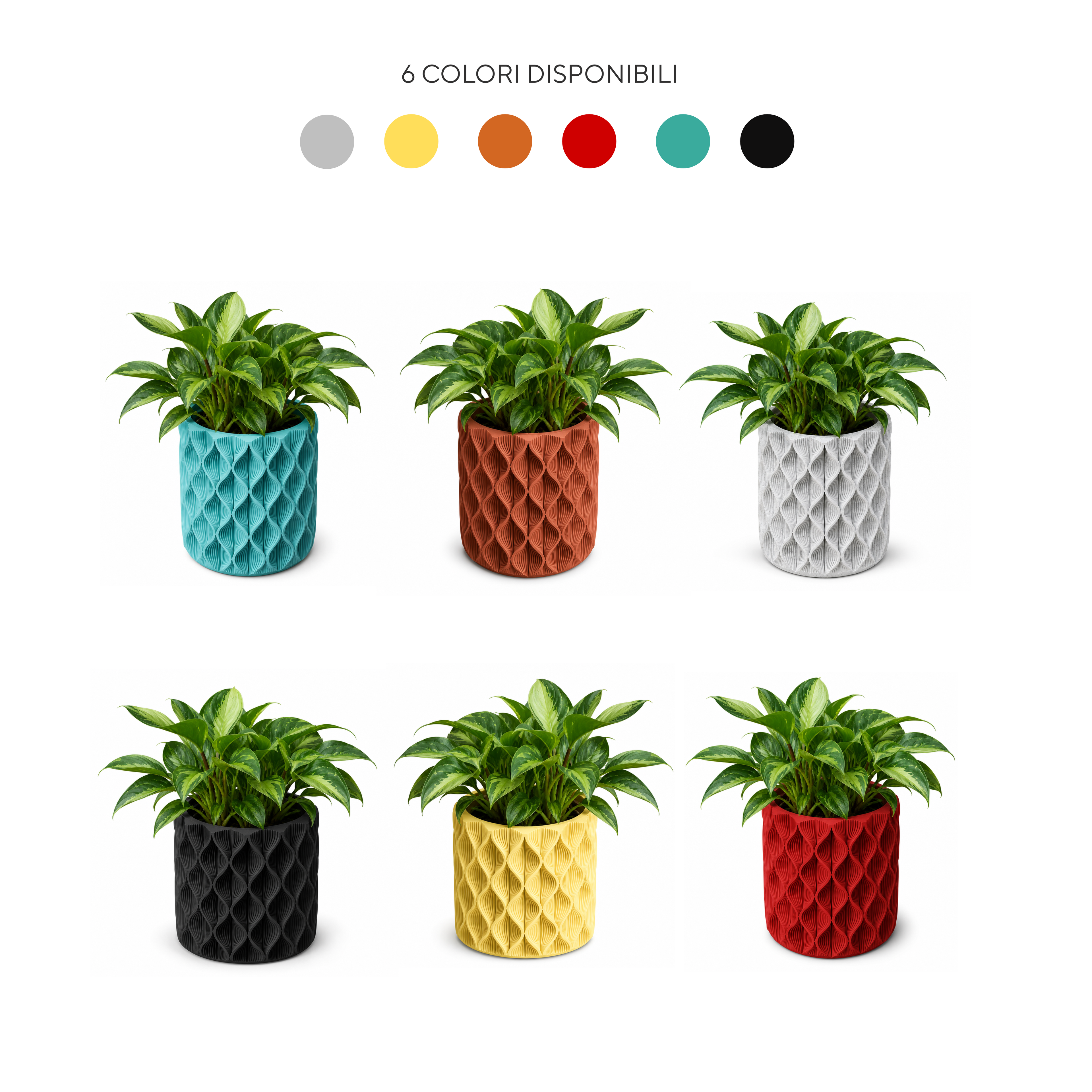 Vaso Design Zigzag Piante | 2 Misure | Chioda Studio