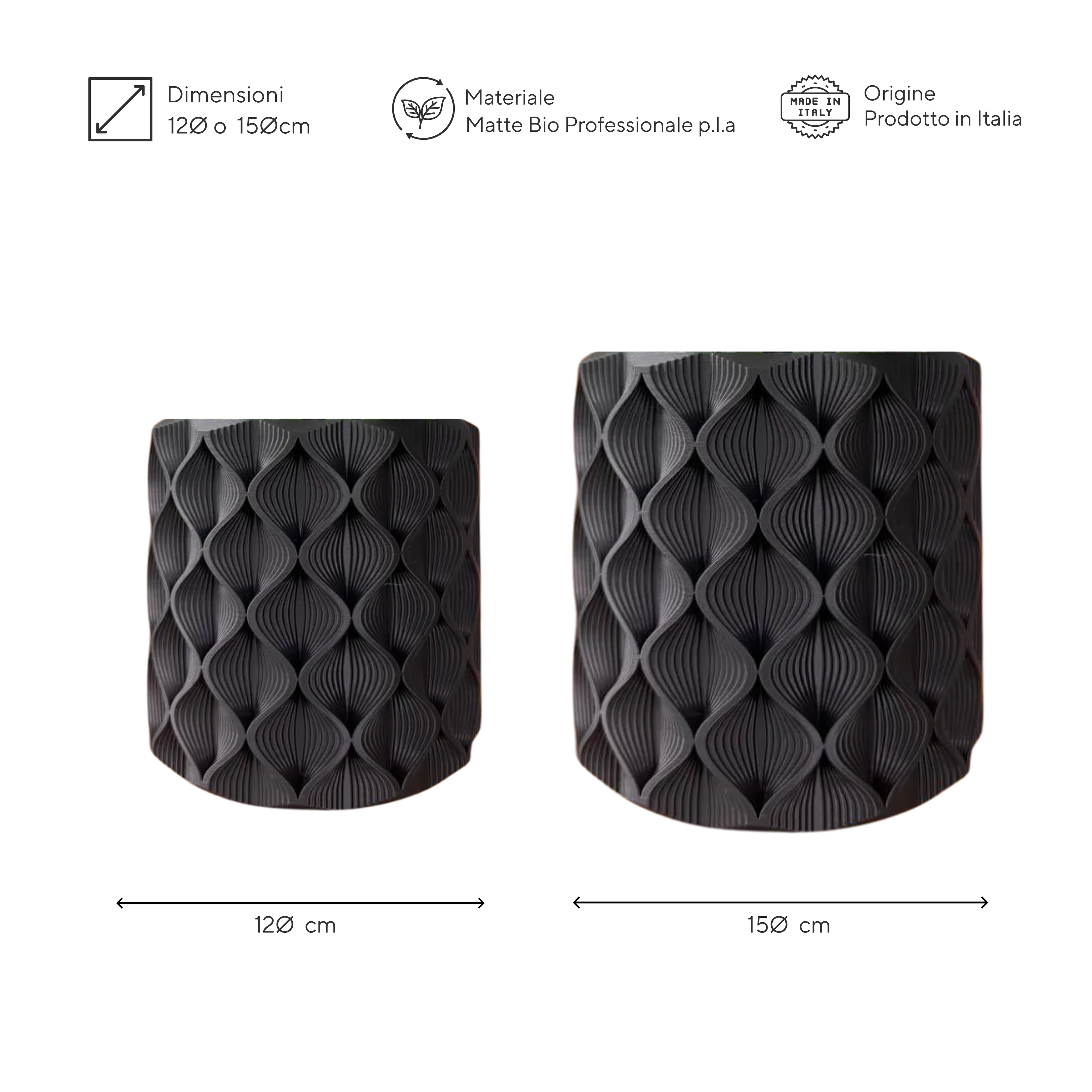 Vaso Design Zigzag Piante | 2 Misure | Chioda Studio